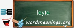 WordMeaning blackboard for leyte